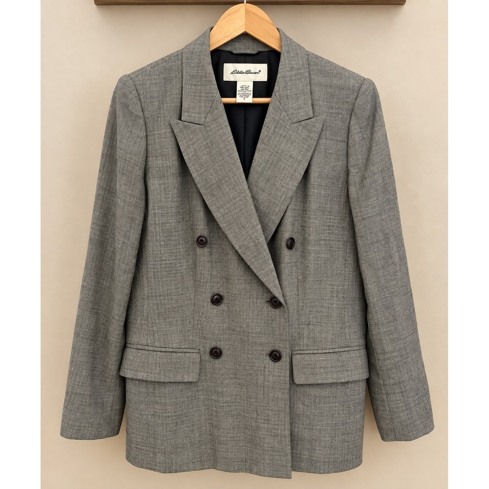Eddie Bauer 100% Wool Double Breasted Blazer Jacket 8P
Academia Oversized Office